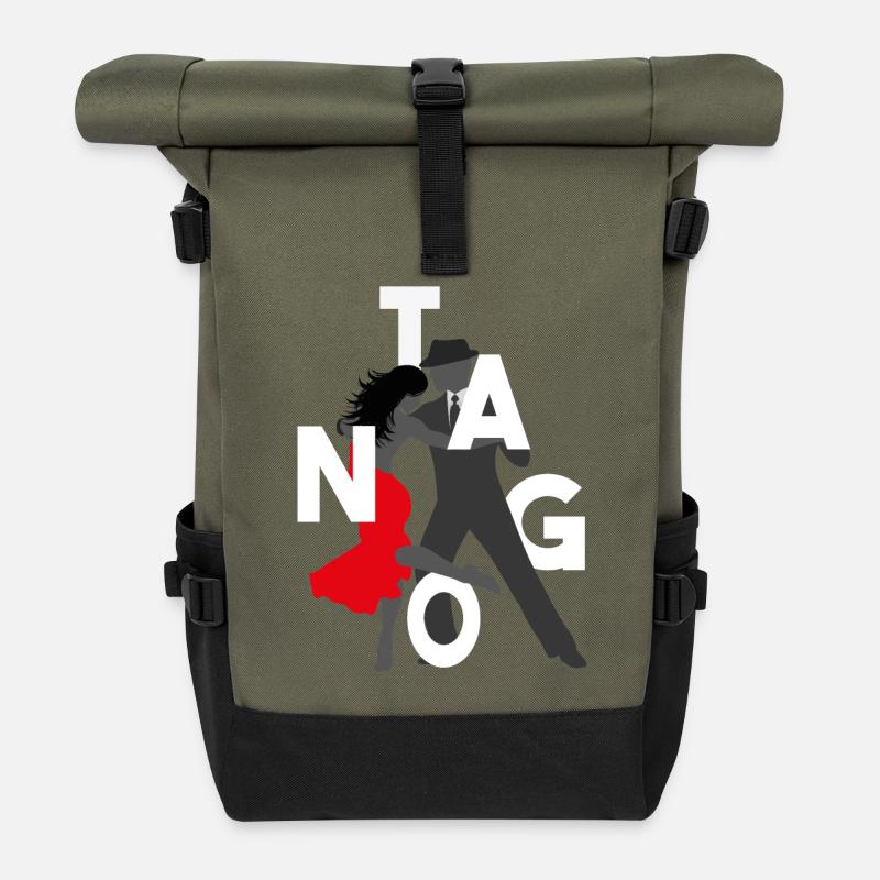 Tango Tänzer - Rolltop Rucksack - Olive/Schwarz
