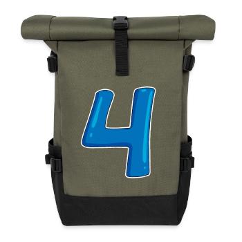 4 - Roll Top Backpack - olive/black - Front