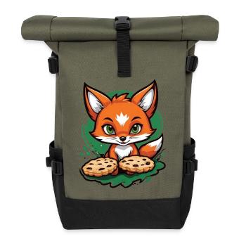Foxy Chocolate Treats - Rolltop Rucksack - Olive/Schwarz - Vorne