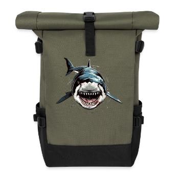 Requin Requin Requin Tigre Requin Requin Gris Grand Requin Blanc - Sac à dos roll top - olive/noir - Devant