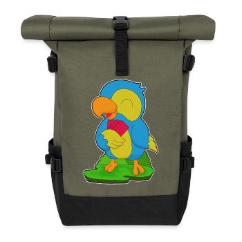 Jeu de cartes de poker Parrot Poker - Sac à dos roll top - olive/noir - Devant