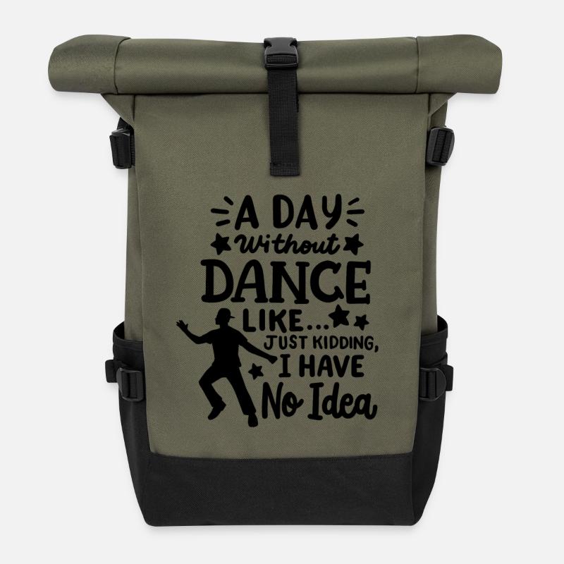 Tanz Tänzer Tanzen - Rolltop Rucksack - Olive/Schwarz
