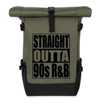 Straight Outta Musique R&B des années 90 - Sac à dos roll top - olive/noir - Devant