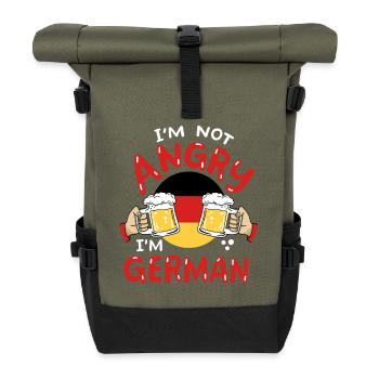 Deutschland Bierliebhaber - Rolltop Rucksack - Olive/Schwarz - Vorne