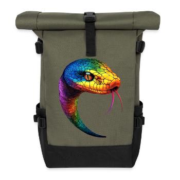 Serpent Python Cobra Mamba Serpent à sonnettes Serpent - Sac à dos roll top - olive/noir - Devant