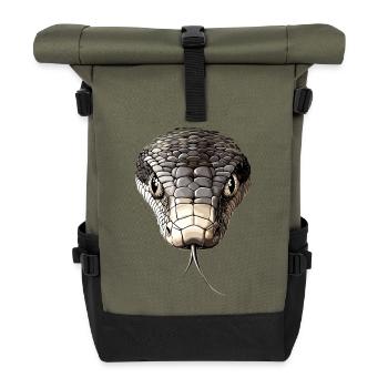 Serpent Python Cobra Mamba Serpent à sonnettes Serpent - Sac à dos roll top - olive/noir - Devant