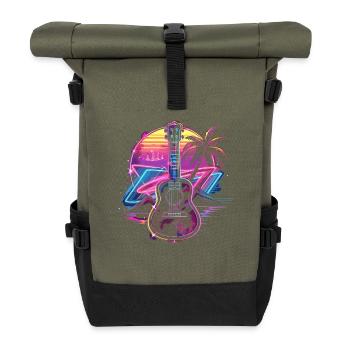 Ukulele Retrowave - Rolltop Rucksack - Olive/Schwarz - Vorne