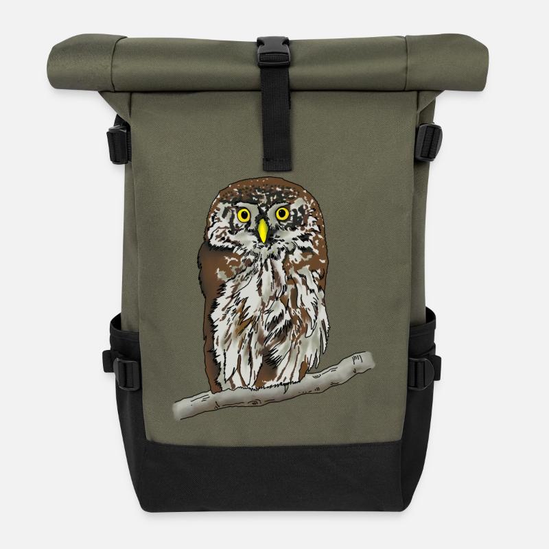 Sperlingskauz - Rolltop Rucksack - Olive/Schwarz