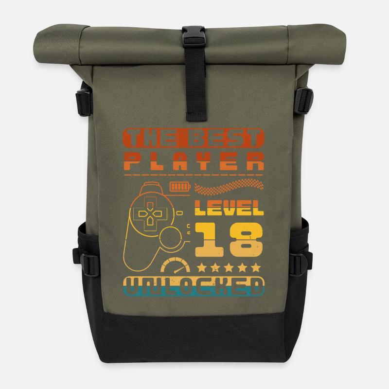 THE BEST PLAYER LEVEL 18 UNLOCKED - Sac à dos roll top - olive/noir