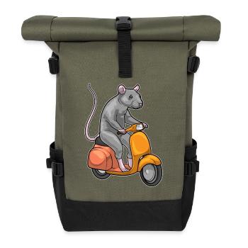 Rat Scooter - Roll Top Backpack - olive/black - Front