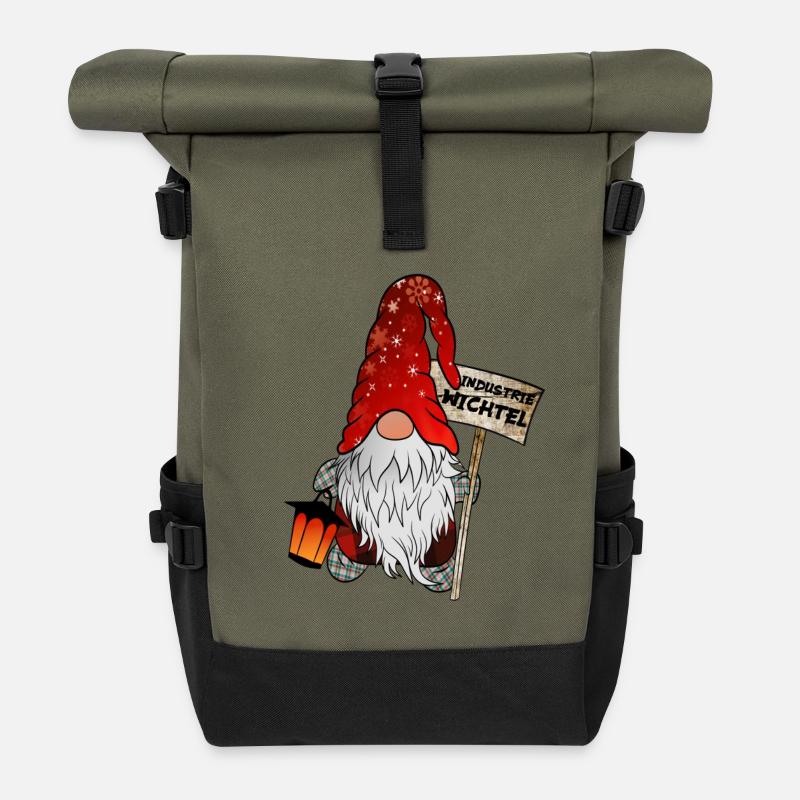Gnomes de l’industrie - Sac à dos roll top - olive/noir