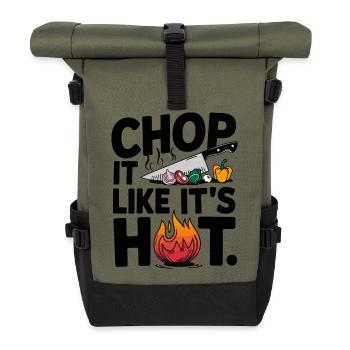 Hachez-le comme s’il était chaud Cuisine drôle Chef cuisine - Sac à dos roll top - olive/noir - Devant