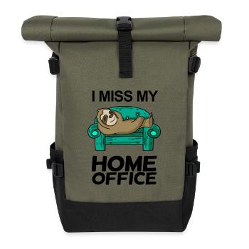 Bureau à domicile Dire drôle - Sac à dos roll top - olive/noir - Devant