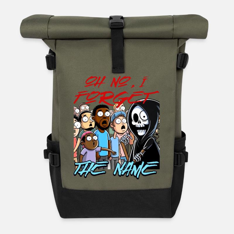 Sensenmann im Meme-Mob - Rolltop Rucksack - Olive/Schwarz