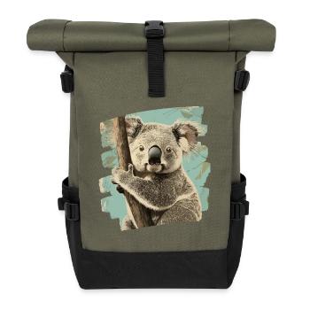 Koala Bear - Roll Top Backpack - olive/black - Front