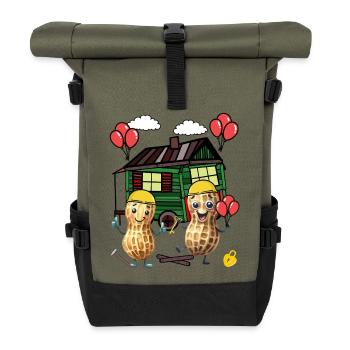 Cabane Remorque de construction Craftsman Peanut Home - Sac à dos roll top - olive/noir - Devant