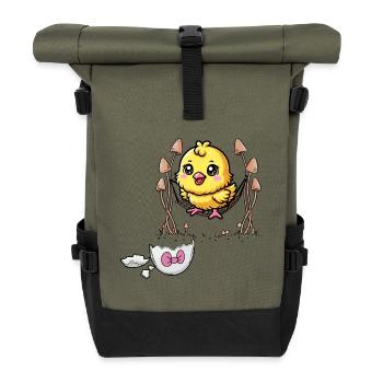 Poussin Pâques Enfants Enfant Coquille d’oeuf Bébé Poulet - Sac à dos roll top - olive/noir - Devant