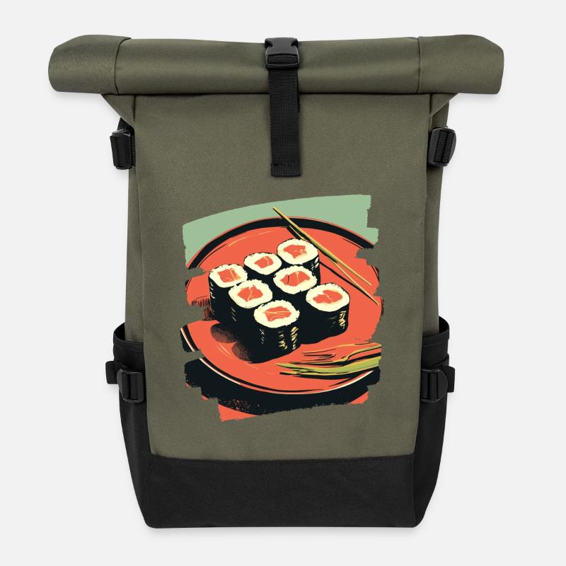 Sushi - Rolltop Rucksack - Olive/Schwarz