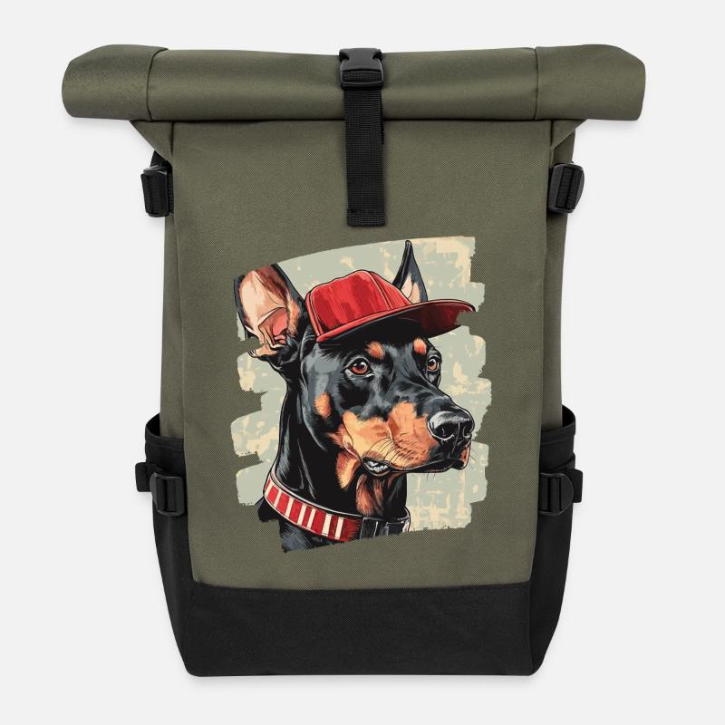 Dobermann - Rolltop Rucksack - Olive/Schwarz