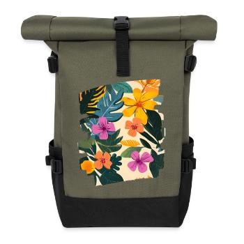 Sommer - Rolltop Rucksack - Olive/Schwarz - Vorne