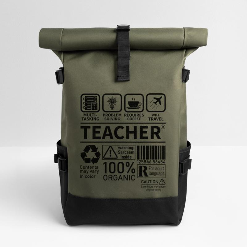 Teacher multi tasking problem solving requires Roll Top Backpack