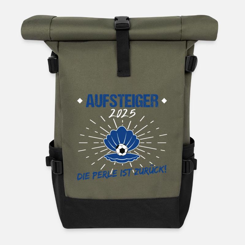 Hamburg Aufstieg - Rolltop Rucksack - Olive/Schwarz