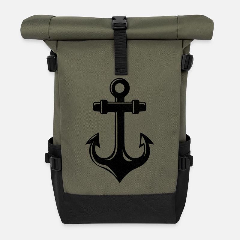 Kreuzfahrt mit dem Schiff - Rolltop Rucksack - Olive/Schwarz