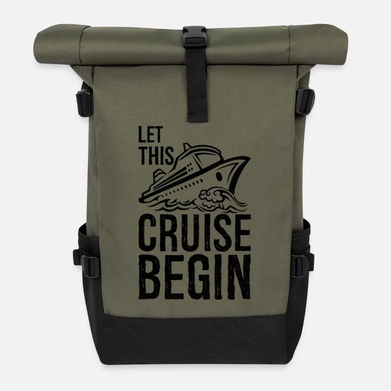 Lassen Sie diese Kreuzfahrt beginnen - Rolltop Rucksack - Olive/Schwarz
