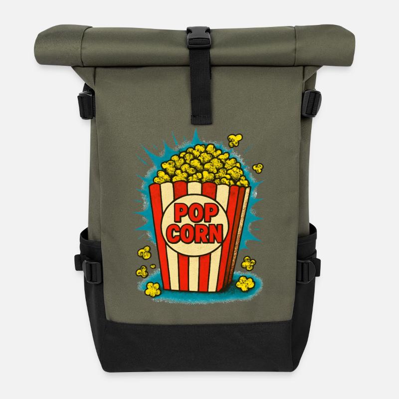 Popcorn - Rolltop Rucksack - Olive/Schwarz