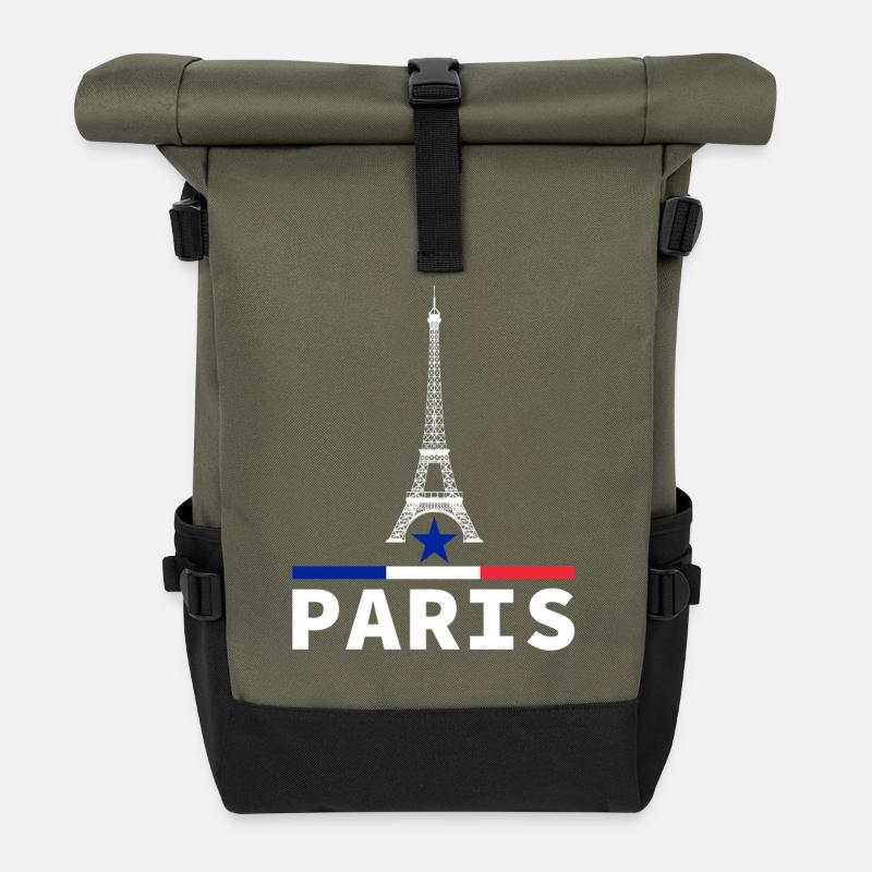 Paris Football - Passion de la Capitale - Sac à dos roll top - olive/noir