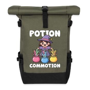 POTION COMMOTION - WITCH HALLOWEEN - Roll Top Backpack - olive/black - Front