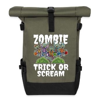 GRIM ZOMBIE REAPER - ZOMBIE HALLOWEEN - Roll Top Backpack - olive/black - Front