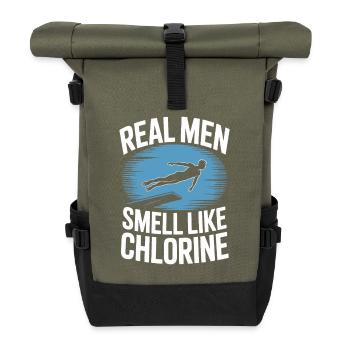 Diving diving board - Roll Top Backpack - olive/black - Front