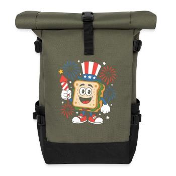  Clubhouse Sandwich Independence Day 4th of July - Rolltop Rucksack - Olive/Schwarz - Vorne