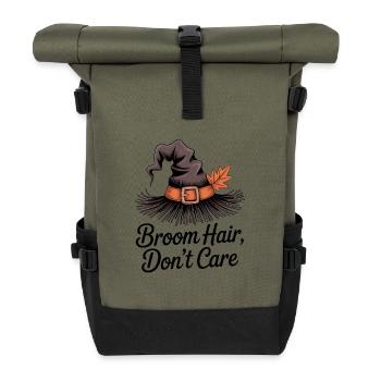 Les poils du balai s’en fichent - Sac à dos roll top - olive/noir - Devant