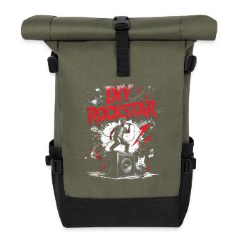 Karaoke Karaokesänger - Rolltop Rucksack - Olive/Schwarz - Vorne