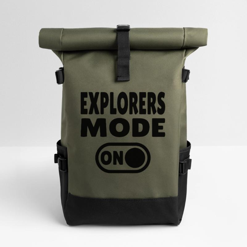 Explorers Mode ON – For real world explorers Roll Top Backpack