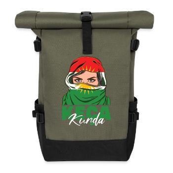 Kurdistan Kurds Kurd standard print - Roll Top Backpack - olive/black - Front