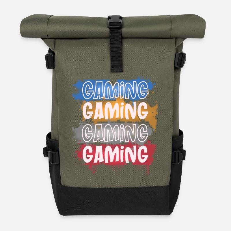 Gaming - Rolltop Rucksack - Olive/Schwarz