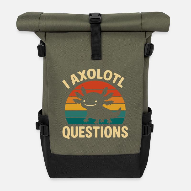 Axolotl - Sac à dos roll top - olive/noir