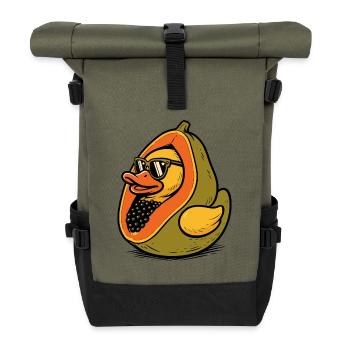 Design de mélange estival avec papaye de canard - Sac à dos roll top - olive/noir - Devant
