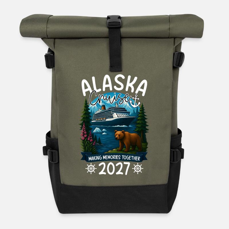 Alaska Kreuzfahrt 2027 - Rolltop Rucksack - Olive/Schwarz