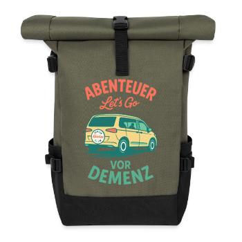 Senior Humour Aventure Avant Démence Camping Camper - Sac à dos roll top - olive/noir - Devant
