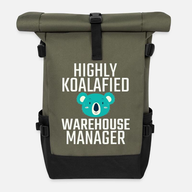 Warehouse Manager Koalafied - Rolltop Rucksack - Olive/Schwarz