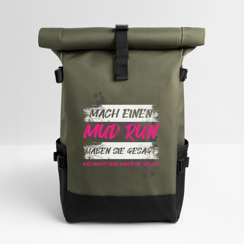 Faire une course dans la boue, une course dans la boue, une course dans la boue, une course dans la boue Sac à dos roll top