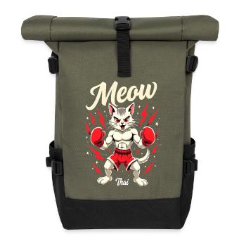 Drôle Muay Thai Boxe Muay Thai - Sac à dos roll top - olive/noir - Devant