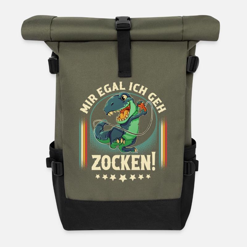 Gaming - Rolltop Rucksack - Olive/Schwarz