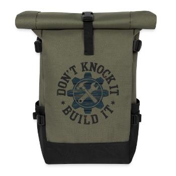 Ne le frappez pas, construisez-le, outil Motif - Sac à dos roll top - olive/noir - Devant