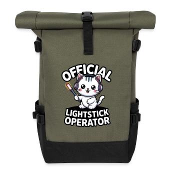 K-Pop Fan Lightstick Corée - Sac à dos roll top - olive/noir - Devant