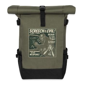 Screech Of Evil Teacher Movie Poster Halloween - Roll Top Backpack - olive/black - Front